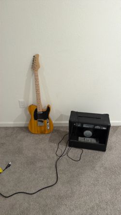 Electric Guitar with amplifier