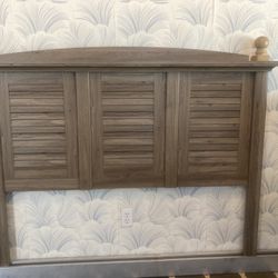 Costal Drift-wood Look Queen Headboard - READ POST