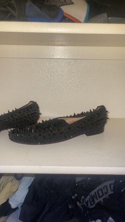 Merlutti Crystal Spiked Mens Loafers 