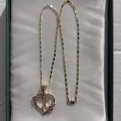 Initial "T" Pendant With Necklace