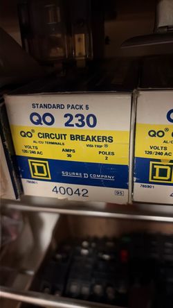 Square D QO230 30A 2-Pole Circuit Breakers 5-Pack
