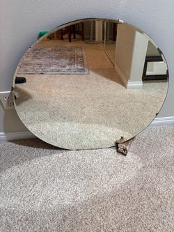 Antique beveled 27” mirror