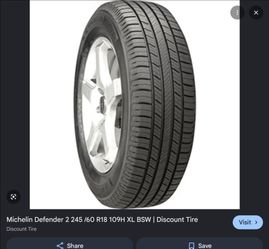 michelin defender2 - 245/60r18 109h tire (4 tires used)