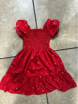Red poke a dot dress