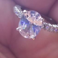 Gorgeous Women's Oval Cut Wedding Bridal Engagement Promises Ring Size 6