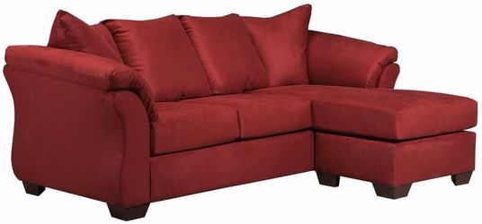 Rose red sofa! Other couch and loveseat deals here