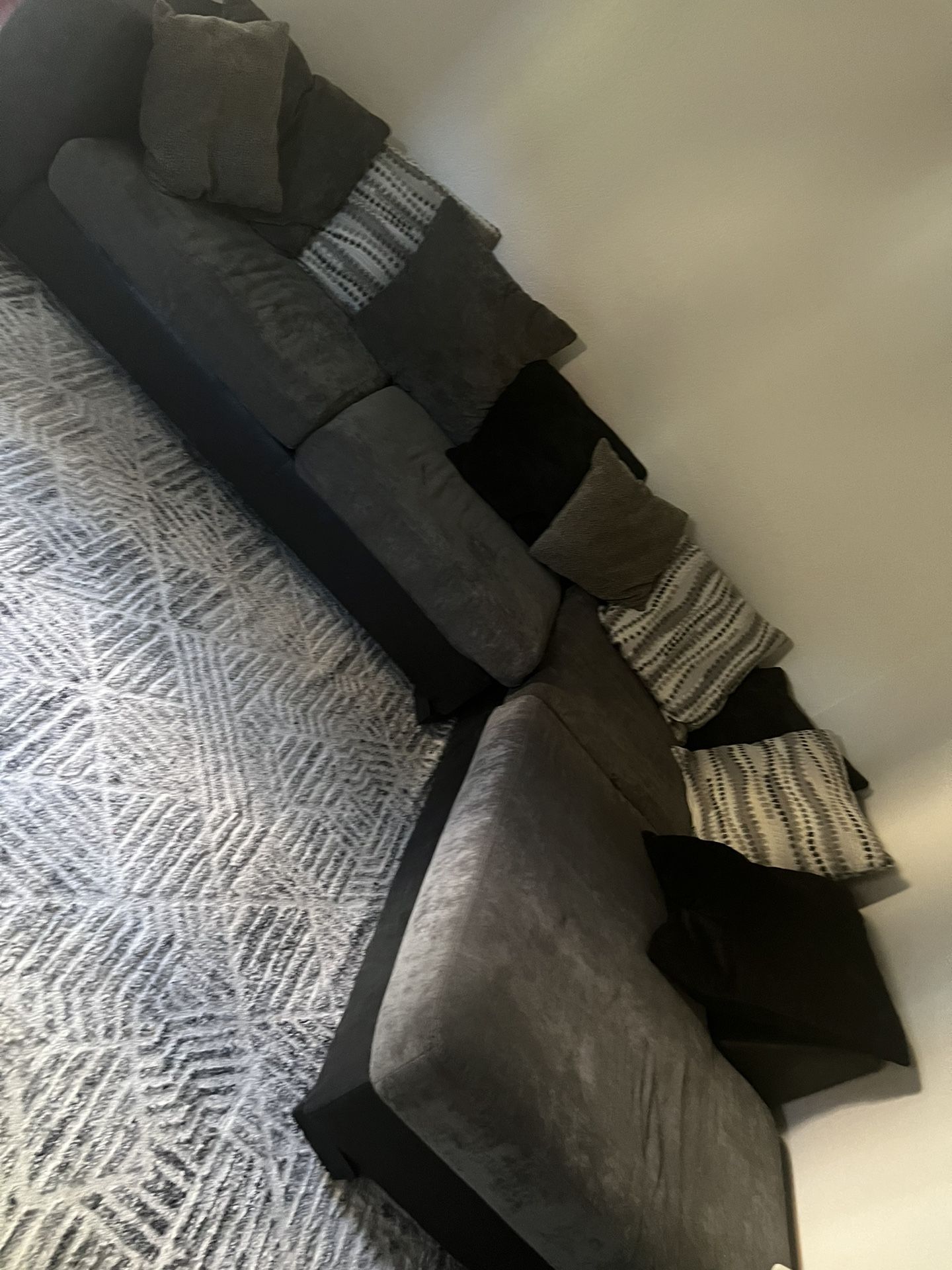 Smoke Gray Sectional Couches