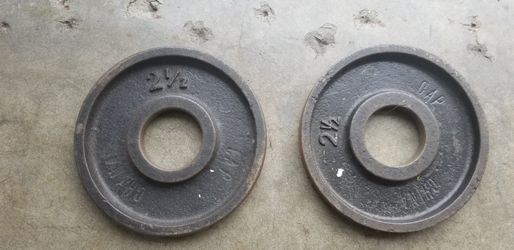 Set of 2 1/2 lbs for olympic bar