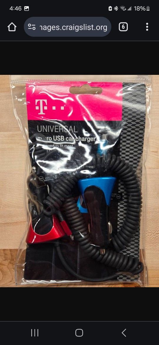 Micro USB Car Chargers x2 T-Mobile

