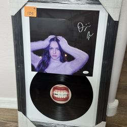 Olivia Rodrigo Signed Autograph Vinyl Record Framed Display