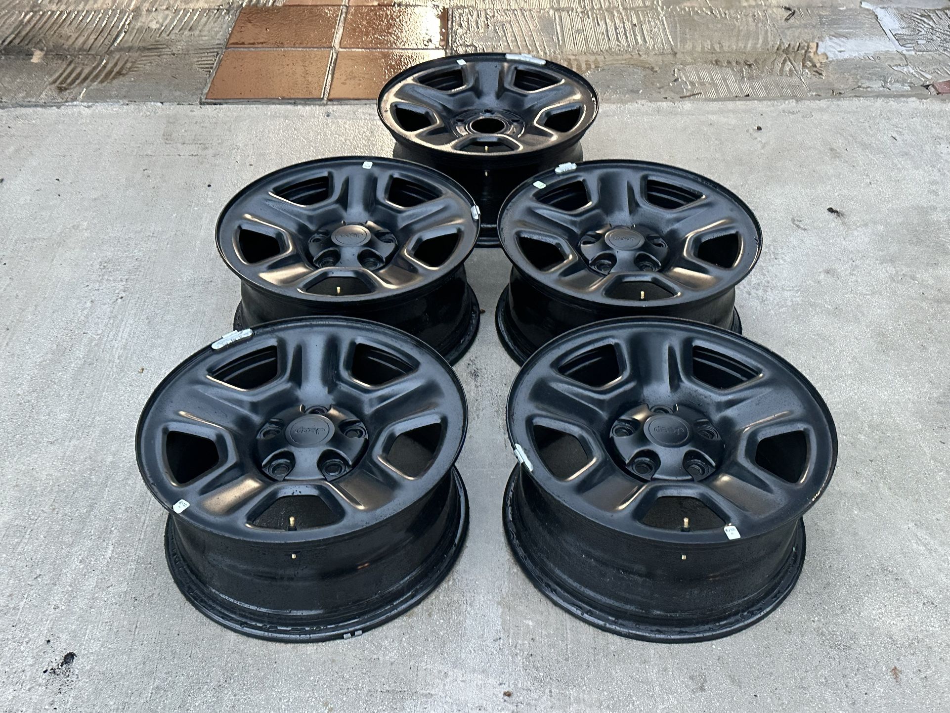 OEM Mopar Jeep JL Black Steel 17x7.5” Steelie Police Wheels Rims ...