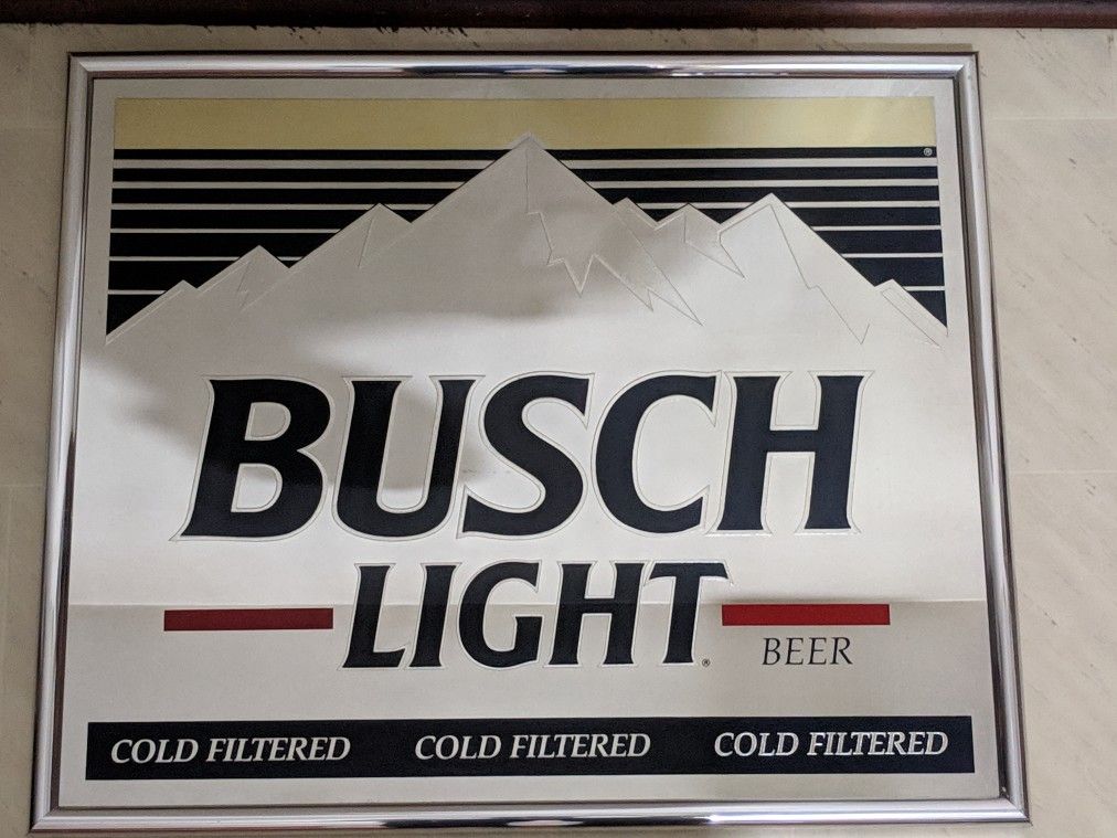 Busch Light Beer Mirror Sign