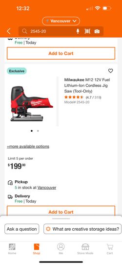 Milwaukee M12 12V Fuel Lithium-Ion Cordless Jig Saw (Tool-Only)