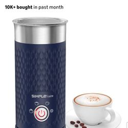 SIMPLETASTE Milk Frother, 4-in-1 Electric Milk Steamer, Automatic Warm and Cold Foam Maker and Milk Warmer for Latte, Cappuccinos, Macchiato (AM42)