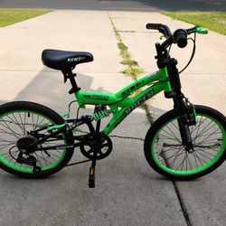 Kids Bikes - Green Mongoose Mutant BMX 16" Kids Bike & Red Disney Pixar Cars 26" Kids Bike 