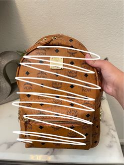 Brown backpack for men