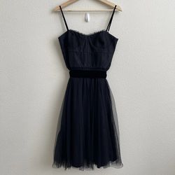 BANANA REPUBLIC Black Gothic Ballerina Spaghetti Strap Bustier Tutu Tulle Dress
