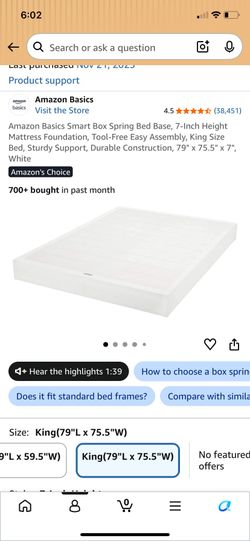 King metal box spring frame