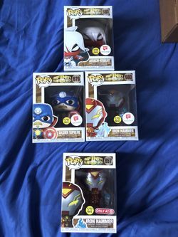 Funko Pop Infinity Warps - Iron Hammer(Walgreens, Target Exclusives), Soldier Supreme, Arach-knight