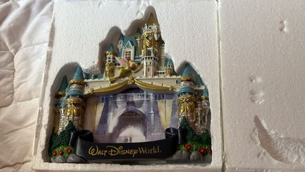 Walt Disney World Cinderella Castle 3D Resin Photo Frame with Tinker Bell.