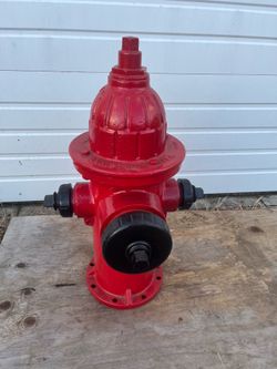 M&H Valve Company red fire hydrant