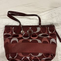 Vintage Burgandy Coach Bag