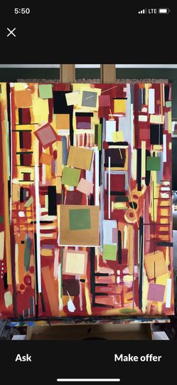 One Acrylic Painting On Canvas Offered Only Nothing Else Offered See Pics ee 