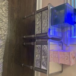 Set Of Two Mirror Night Stands 
