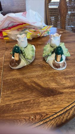 Pair Of Duck Candle Holders