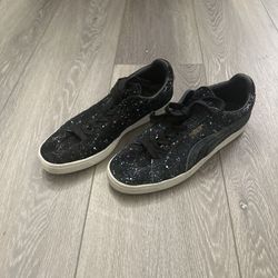 SuperDry/Puma Black Splatter Paint Matched Set - 2 Shirts, 1 Pair Of Shoes, and Backpack