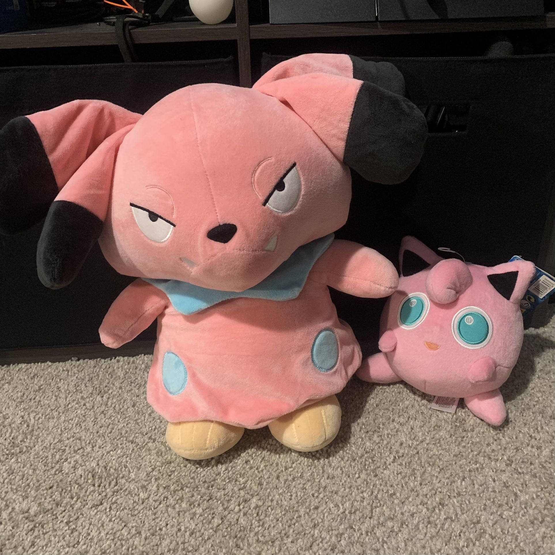 Build-A-Bear Pokemon Snubbull Plush Pink Dog 17" BABW W/ DEAD BATTERY SOUND BOX