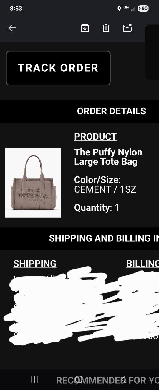 Puffy Nylon Large Tote Bag