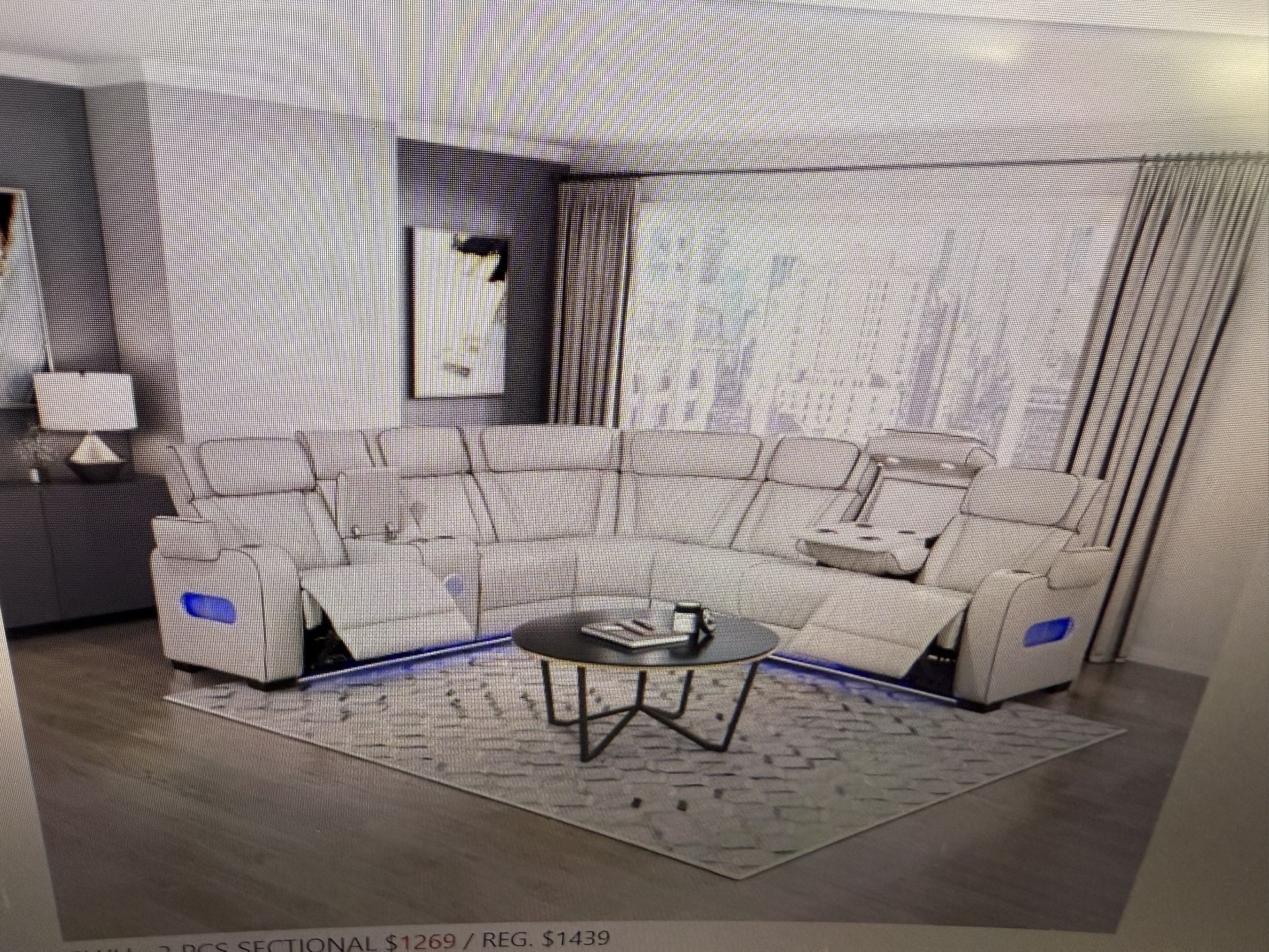 Power Reclining Sectional On Sale