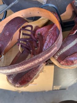Men shoes and belt both items real leather