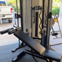Commercial Grade Adjustable Bench + Foot Catch Assembly