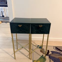 Two End Tables With Storage
