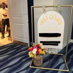 Gold Stand For Event signs