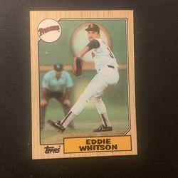 Raw Eddie Whitson Topps Baseball Card