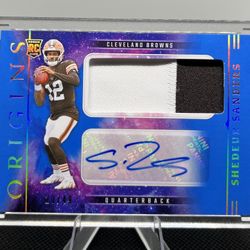 2025 Origins Rookie Jumbo Patch Auto Blue - Shedeur Sanders /49