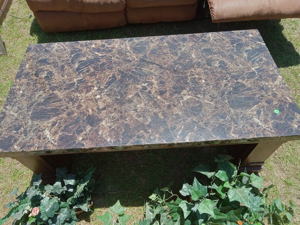 Marble Coffee Table And End Tables 