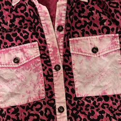 Womens  Print Pink Leopard Top