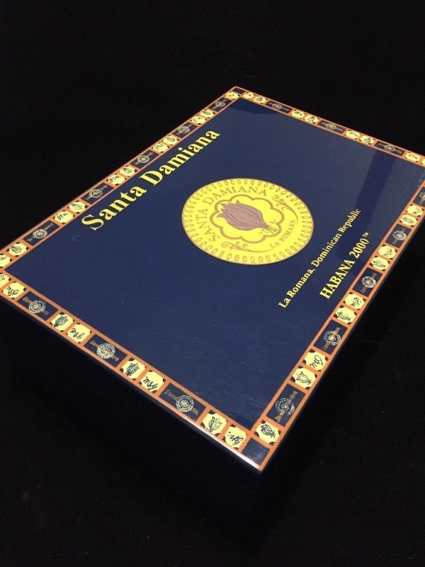 SANTA DAMIANA Dominican Republic CIGAR HUMIDOR HABANA 2000 LACQUERED BOX