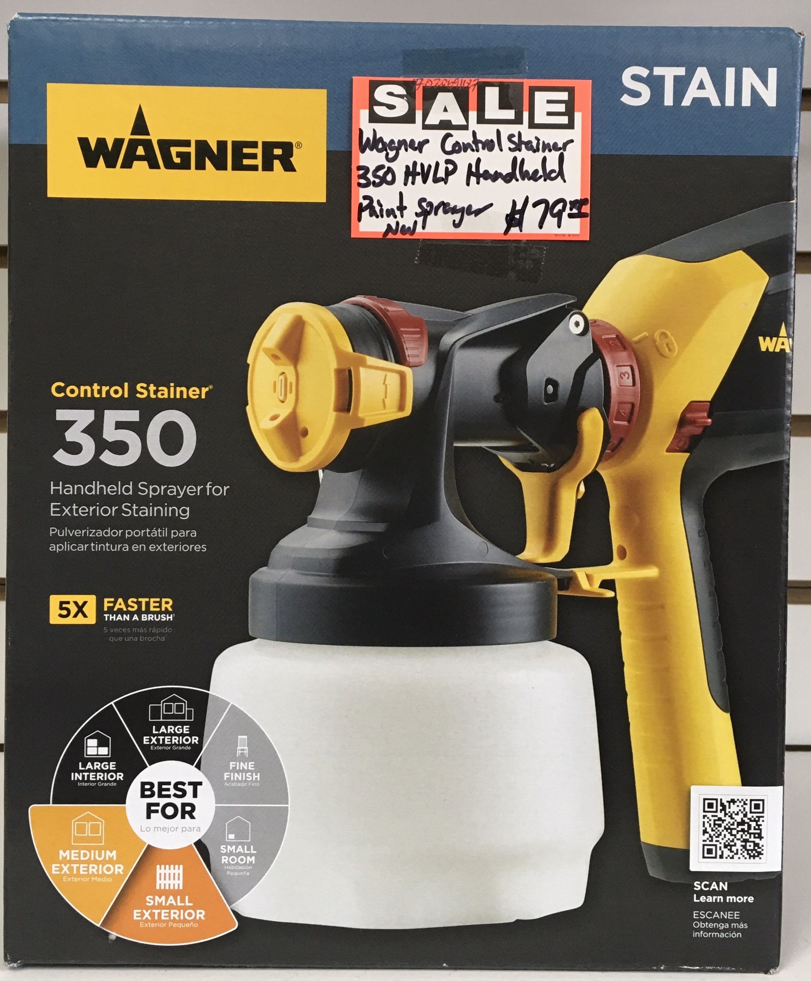 Wagner Control Stainer 350 HVLP Handheld Paint Sprayer New