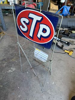 STP Sign Rack For Vintage Oil Cans