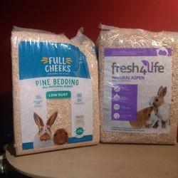 New Pet Bedding Aspen & Pine, Full Cheeks 141 L & Fresh4life 125 L For Small Animals like Rabbit, Ferret, Hamster, Guinea Pig, Mice, Rat & Rodents 