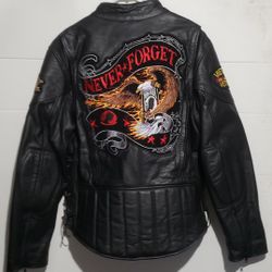 Vintage USA LEATHER  Motorcycle Jacket  mens size XL