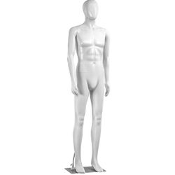 SereneLife 74" Male Mannequin Torso Dress Form with Full Body Stand – Detachable, Adjustable, Vivid Facial Details, Flexible Limbs, 360° =Q5-171