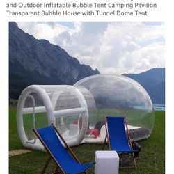 Outdoor Indoor Inflatable Bubble Tent Camping Pavilion Tunnel Dome, $2924 Value