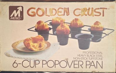 POPOVER  PAN 6 CUPS, non stick, new