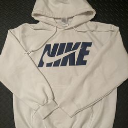 Nike Printed White Hoodie